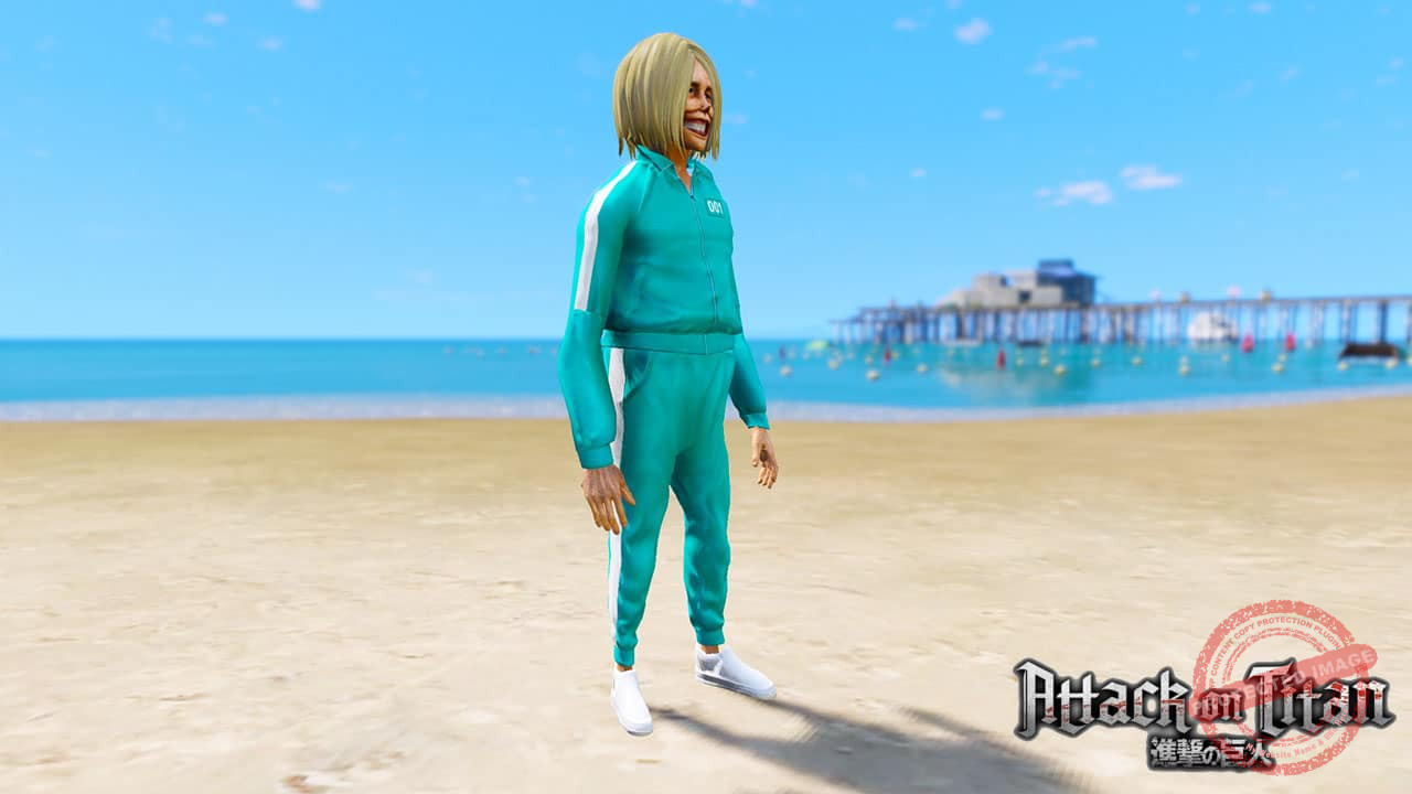 GTA 5 Mods Smiling Titan Squid Game Cloth