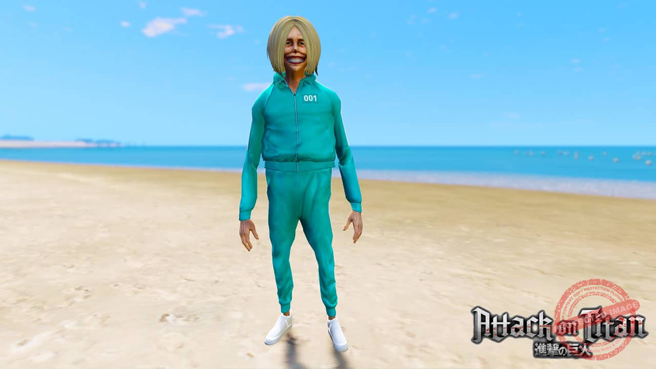GTA 5 Mods Smiling Titan Squid Game Cloth