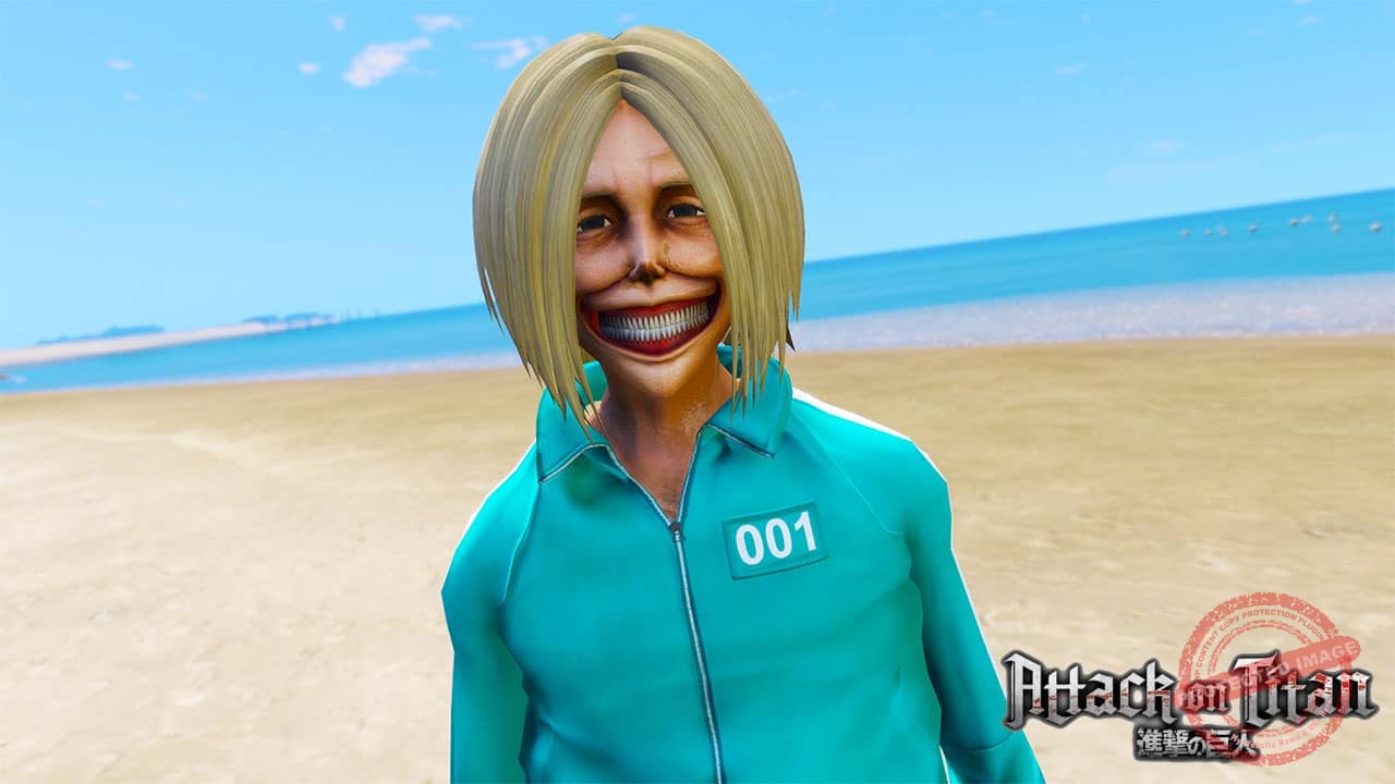 GTA 5 Mods Smiling Titan Squid Game Cloth