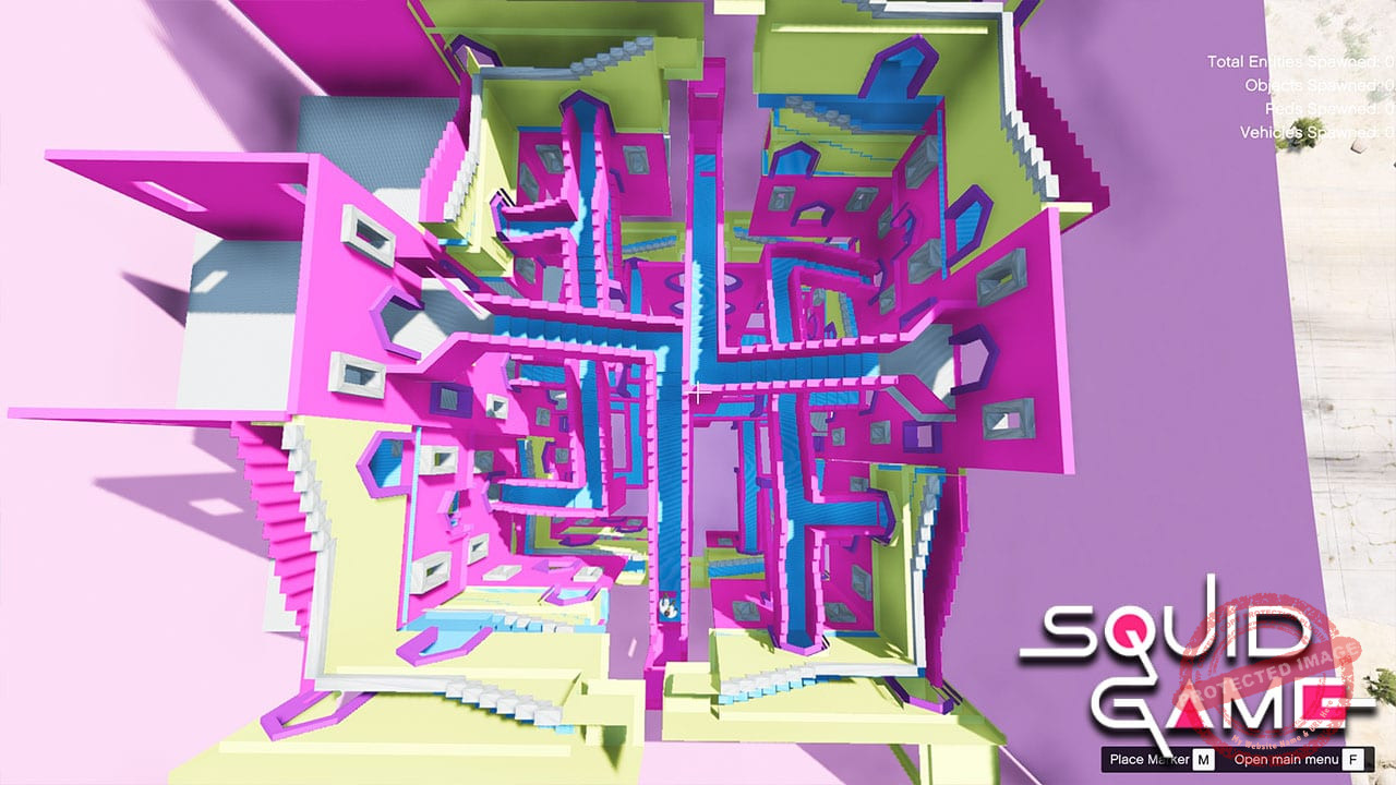 GTA 5 Mods Squid Game Stair Map