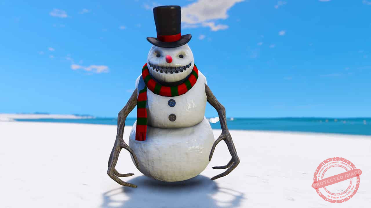GTA 5 Mods Scary Snowman
