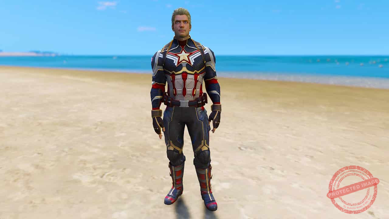 GTA 5 Mods Captain America (Avengers Endgame Alt 1)
