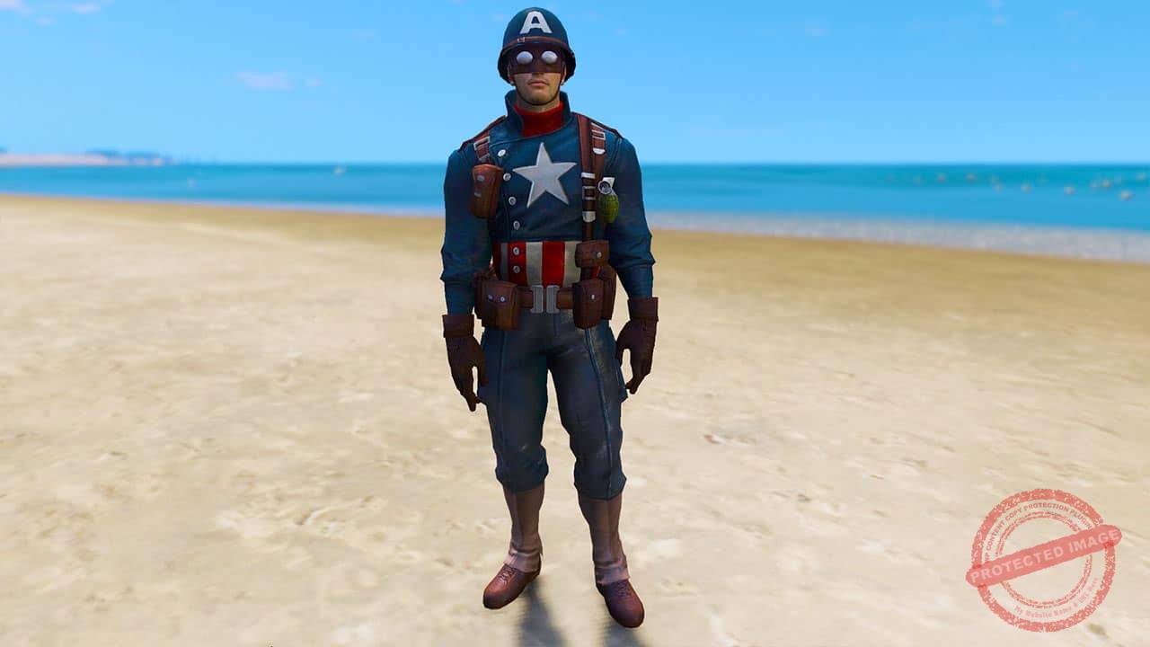 GTA 5 Mods Captain America (World War II)