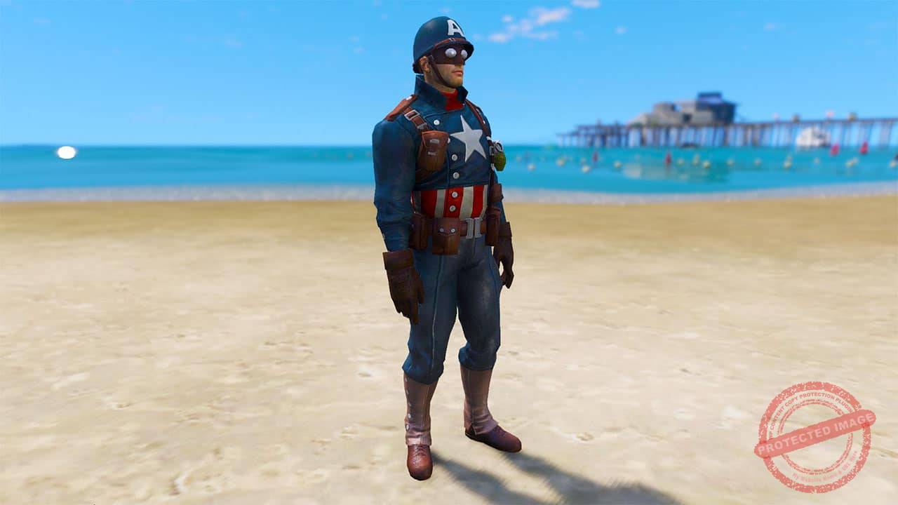 GTA 5 Mods Captain America (World War II)