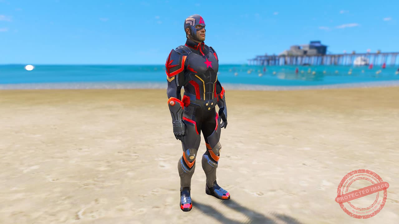 GTA 5 Mods Captain America (Xandearth Alt 1)