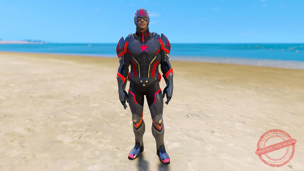 GTA 5 Mods Captain America (Xandearth Alt 1)