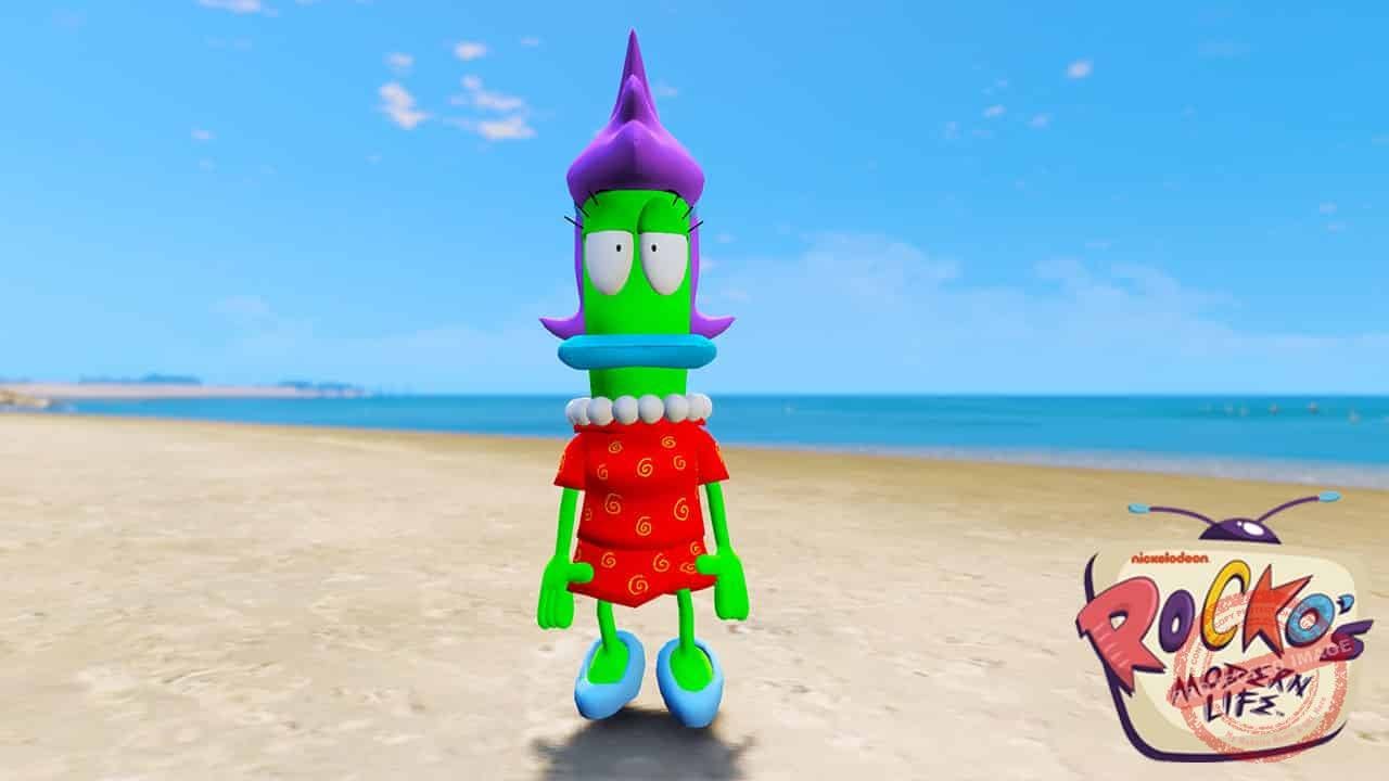 GTA 5 Mods Rachel Ralph Bighead in Rocko's Modern Life