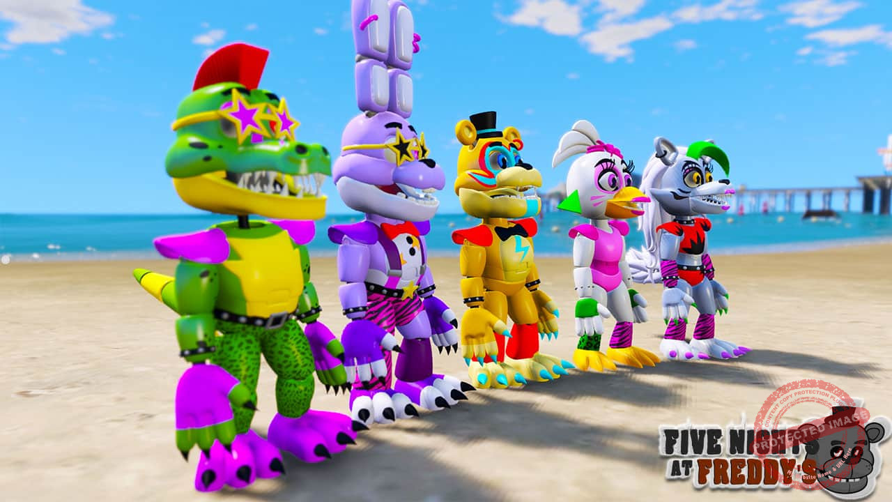 GTA 5 Mods FNAF Adventure Glamrocks Bundle