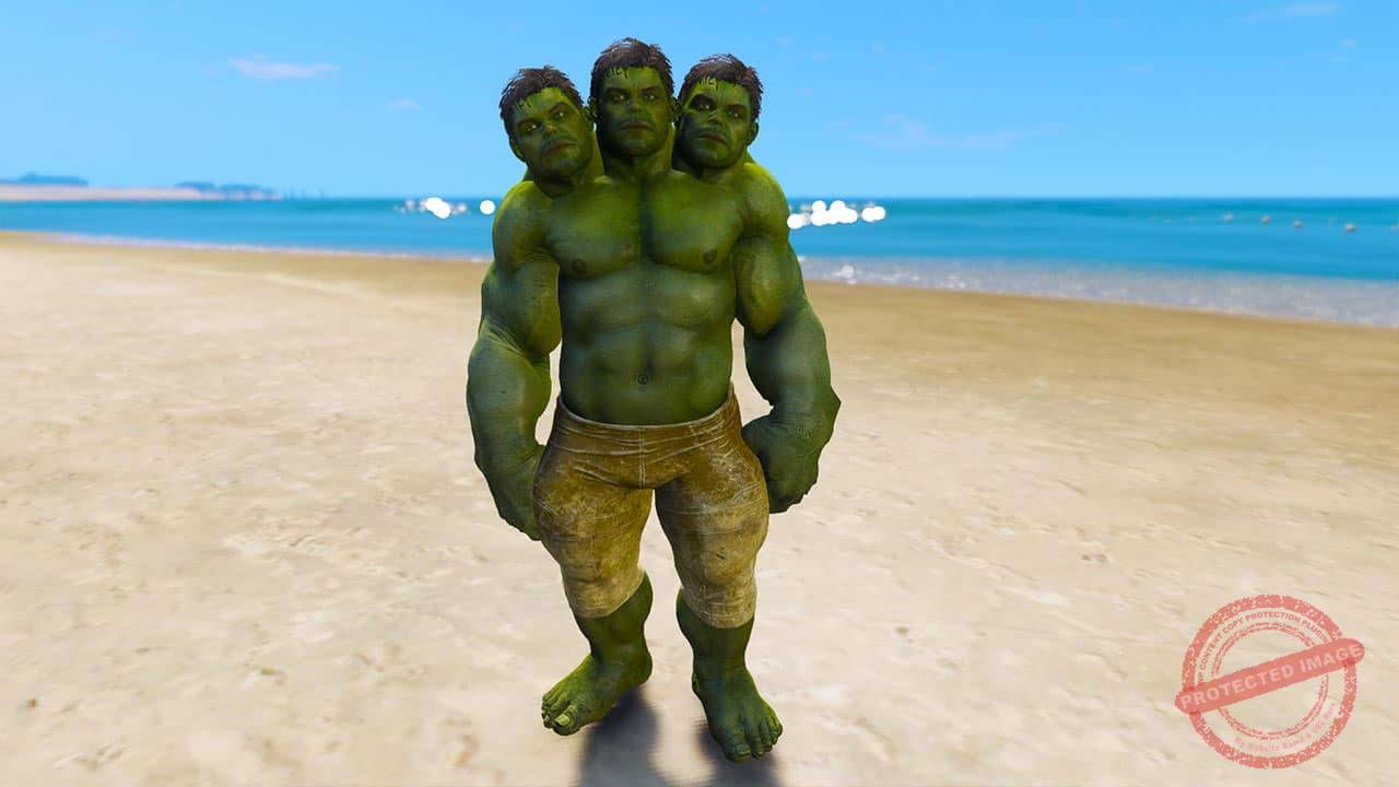 GTA 5 Mods 3 Heads Hulk