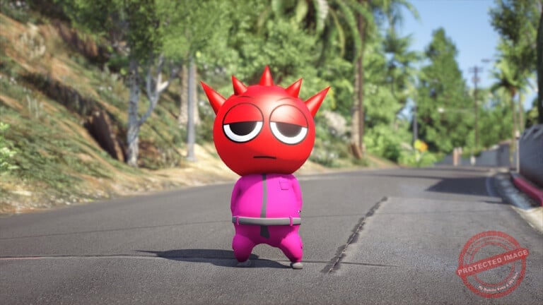 GTA 5 Mods Baby Raddy Squid Game Guard Sprunki - GTA 5 Mods Website