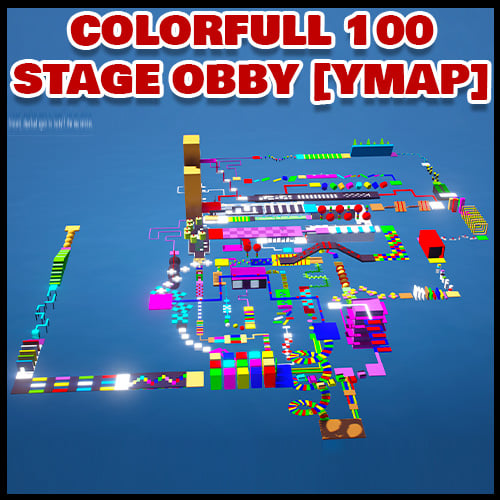 GTA 5 Mods Colorful 100 Stage Obby [YMAP]