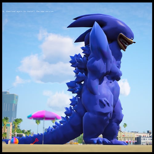 GTA 5 Mods Sonic Godzilla